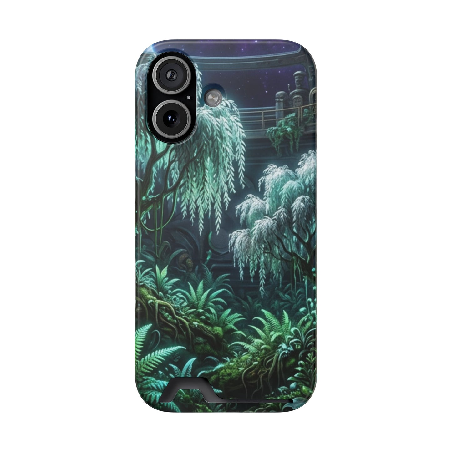 Egyptian Pyramids Phone Case with Card Holder — Camel Caravan Travel Design