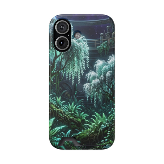 Egyptian Pyramids Phone Case with Card Holder — Camel Caravan Travel Design