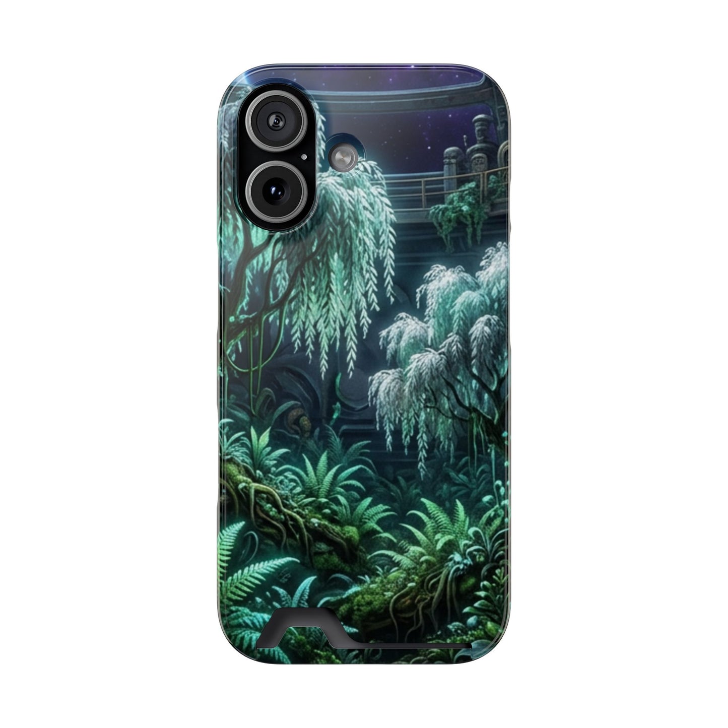 Egyptian Pyramids Phone Case with Card Holder — Camel Caravan Travel Design